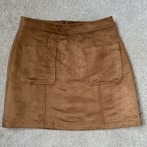Suede Mini Skirt